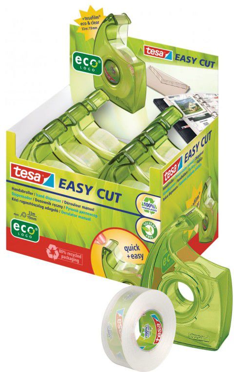 Tesa Taśma biurowa tesa® eco&clear* 33m x 19mm + dyspenser Easy Cut (57069-00000-00)