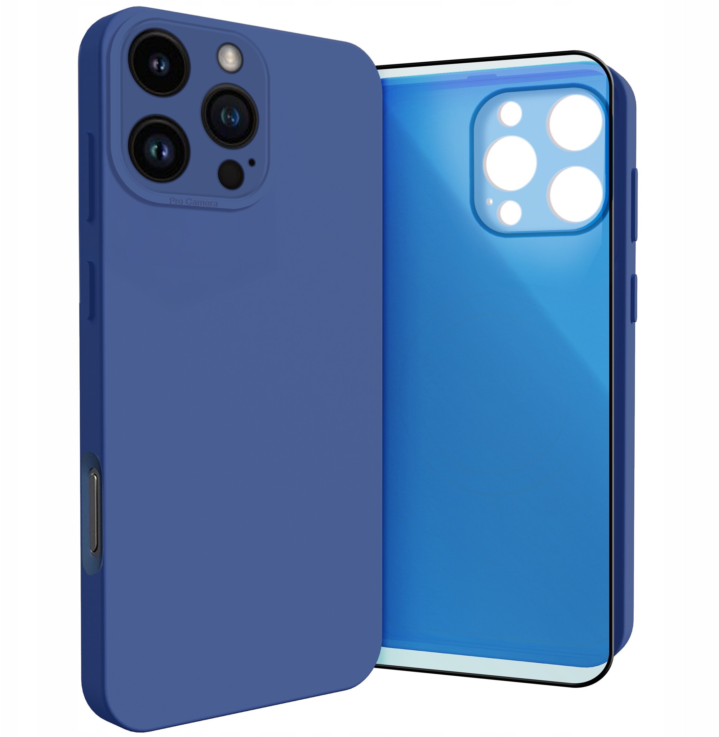 Etui do Apple iPhone 16 Pro (Do Magsafe, Osłona Kamery, Granatowe) Szkło