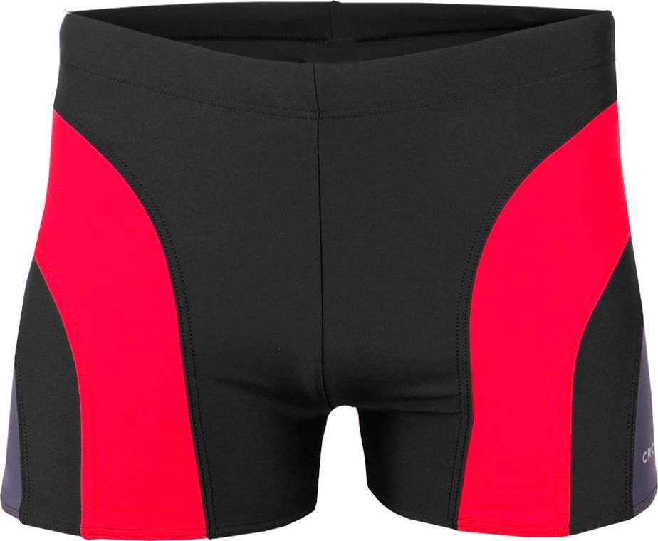 Crowell Kąpielówki męskie Crowell Sykes kol.01 czarno-czerwono-szare M
