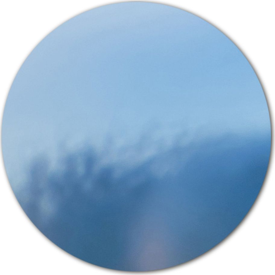 Tulup Zegar na szkle na ścianę Okrągły Bawełna fi 30 cm 57581157