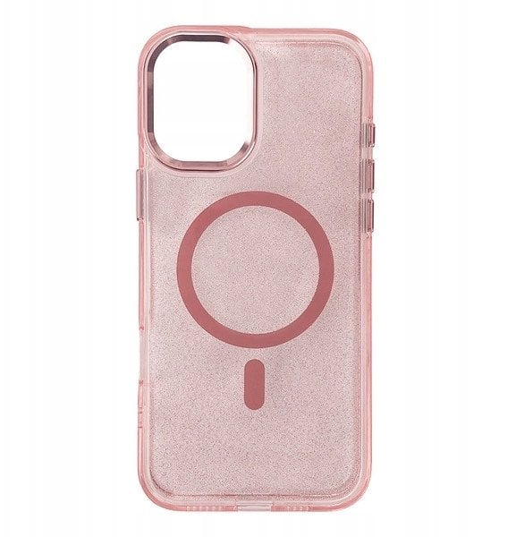 Etui brokatowe Glitter Case z MagSafe na Samsung Galaxy A16 5G - różowe