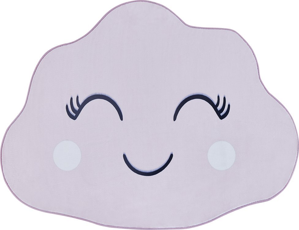 Beliani Dywan dziecięcy kształt chmury 90 x 120 cm różowy CUMULUS