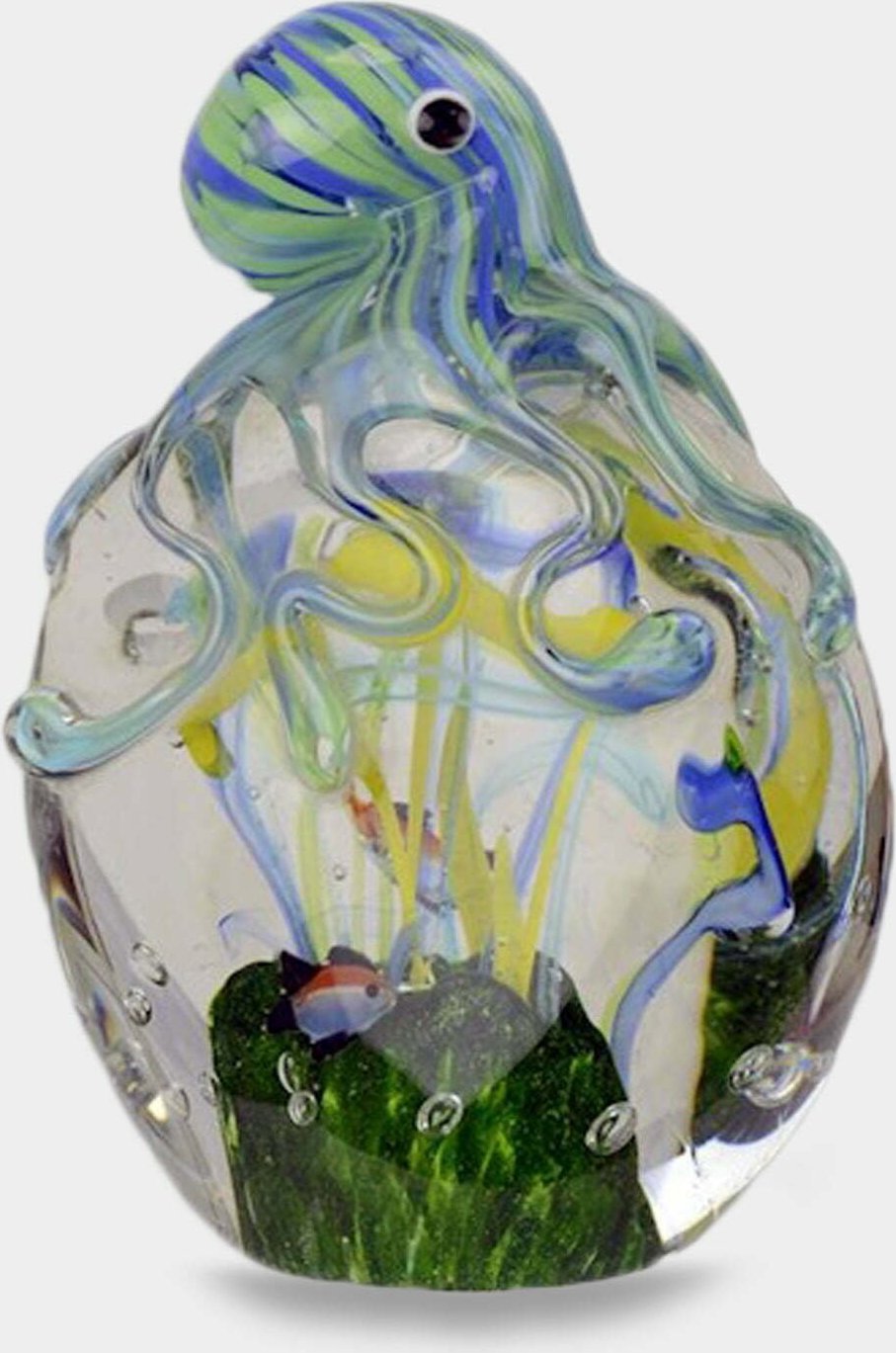 rzezbyzbrazu Figura Szklana w Stylu Murano Ośmiornica na Rafie Koralowej