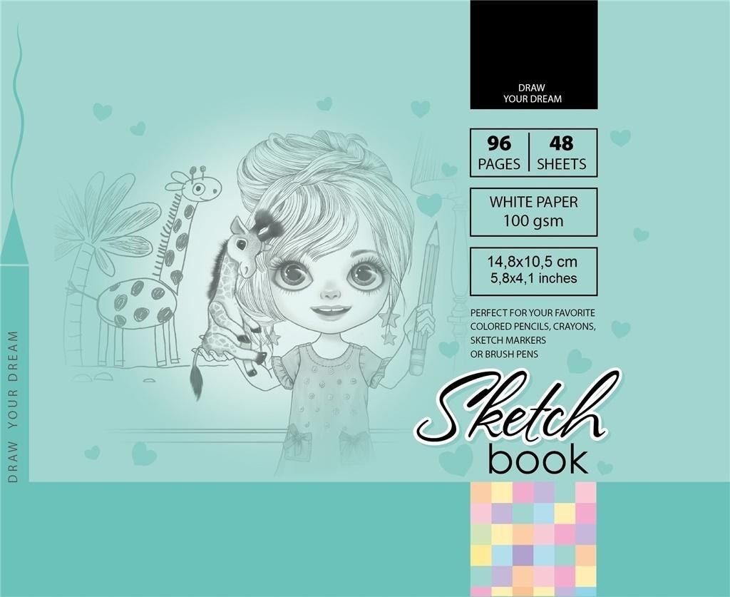 Fresh Szkicownik 10.5x14.8cm 96k zielony