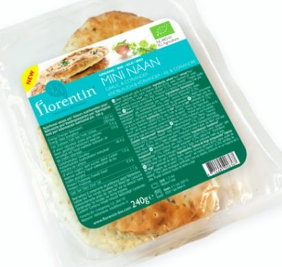 FLORENTIN CHLEB MINI NAAN CZOSNEK I KOLENDRA BIO 240 g - FLORENTIN