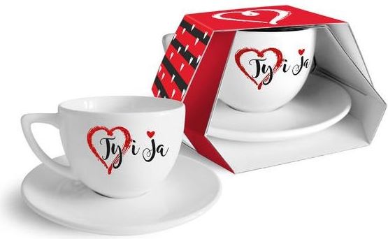 BGtech FILIŻANKA Ceramiczna TY I JA 400 ml Walentynki