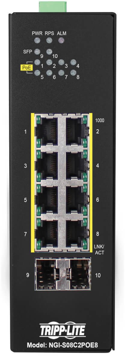 Eaton Tripplite Series 8-Port Lite Managed Industrial Gigab.