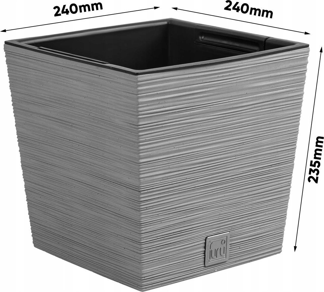 Prosperplast Doniczka na kwiaty Furu DFS240 szara