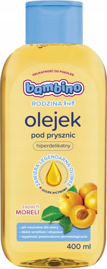Nivea Bambino Rodzina Olejek pod prysznic hiperdelikatny - zapach Moreli 400ml
