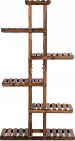 Costway Drewniany regał na rośliny kwietnik z półkami