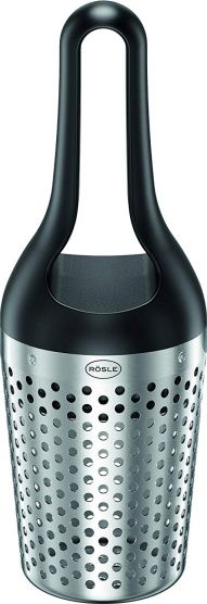 Rosle prysznic ziołowy z nożem 22 x 7,8 stal nierdzewna srebrny/czarny