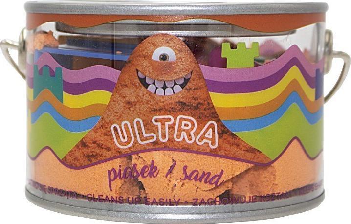 Epee Piasek UltraPiasek puszka 200g 5 foremek pomarańczowy foremki Zamek