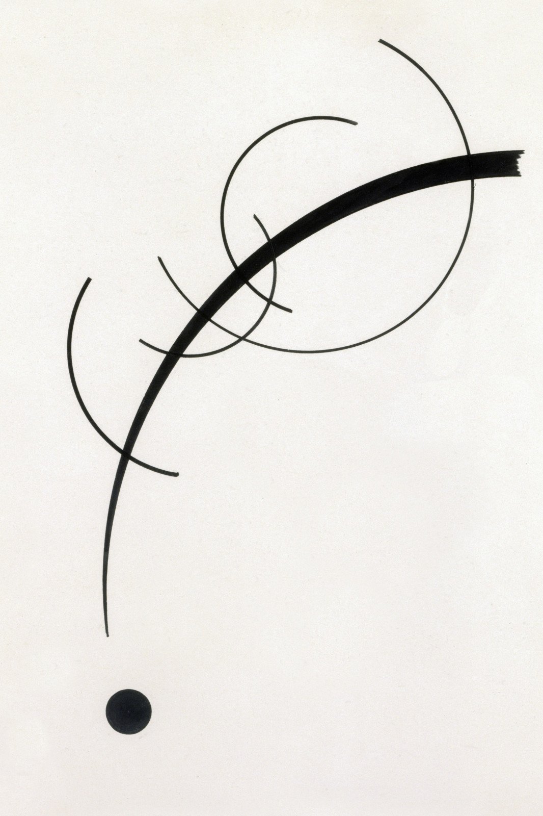 Plakat 40x60cm Free Curve to the Point, Wassily Kandinsky Vintage