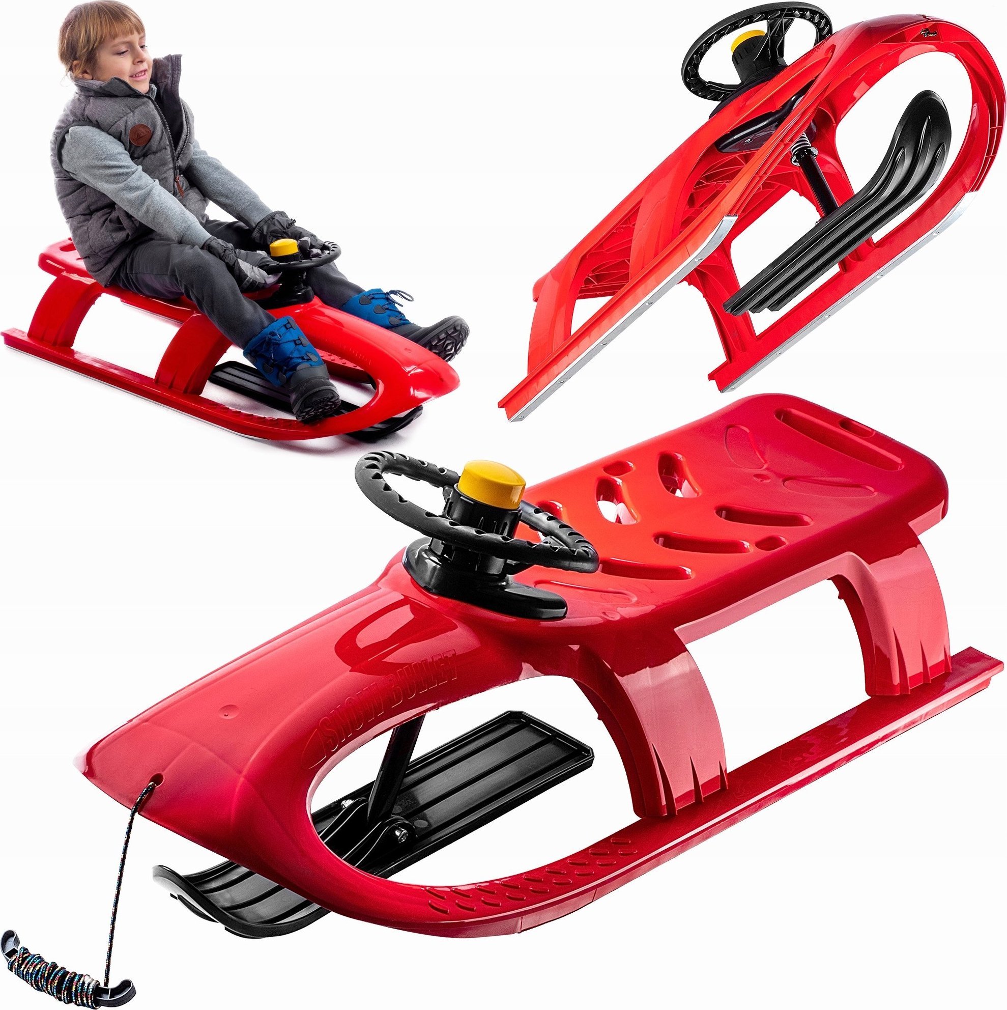 Kadax Sanki Plastikowe Z Kierownicą Sterowane Ślizg