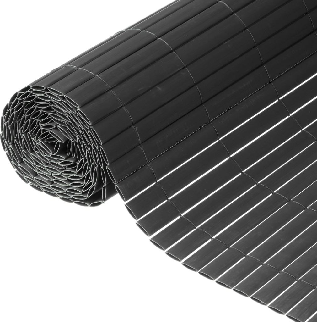 vidaXL Nature Dwustronna mata ogrodzeniowa, PVC, 1,5 x 3 m, antracytowa