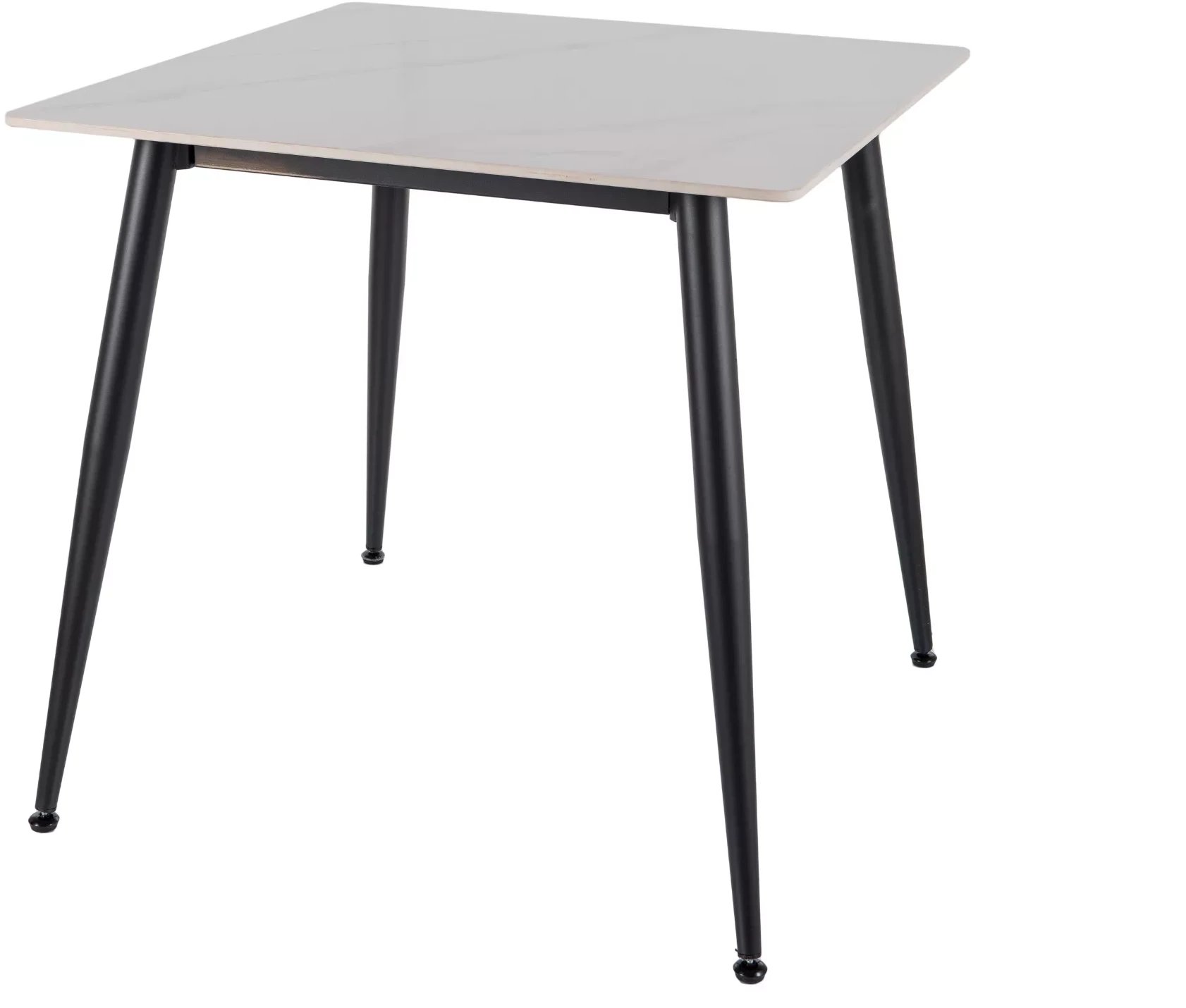 STÓŁ RION BIAŁY / CZARNY 80X80