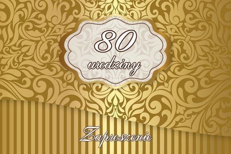 Trend Zaproszenie Urodziny 80 ZT30 (10szt.)