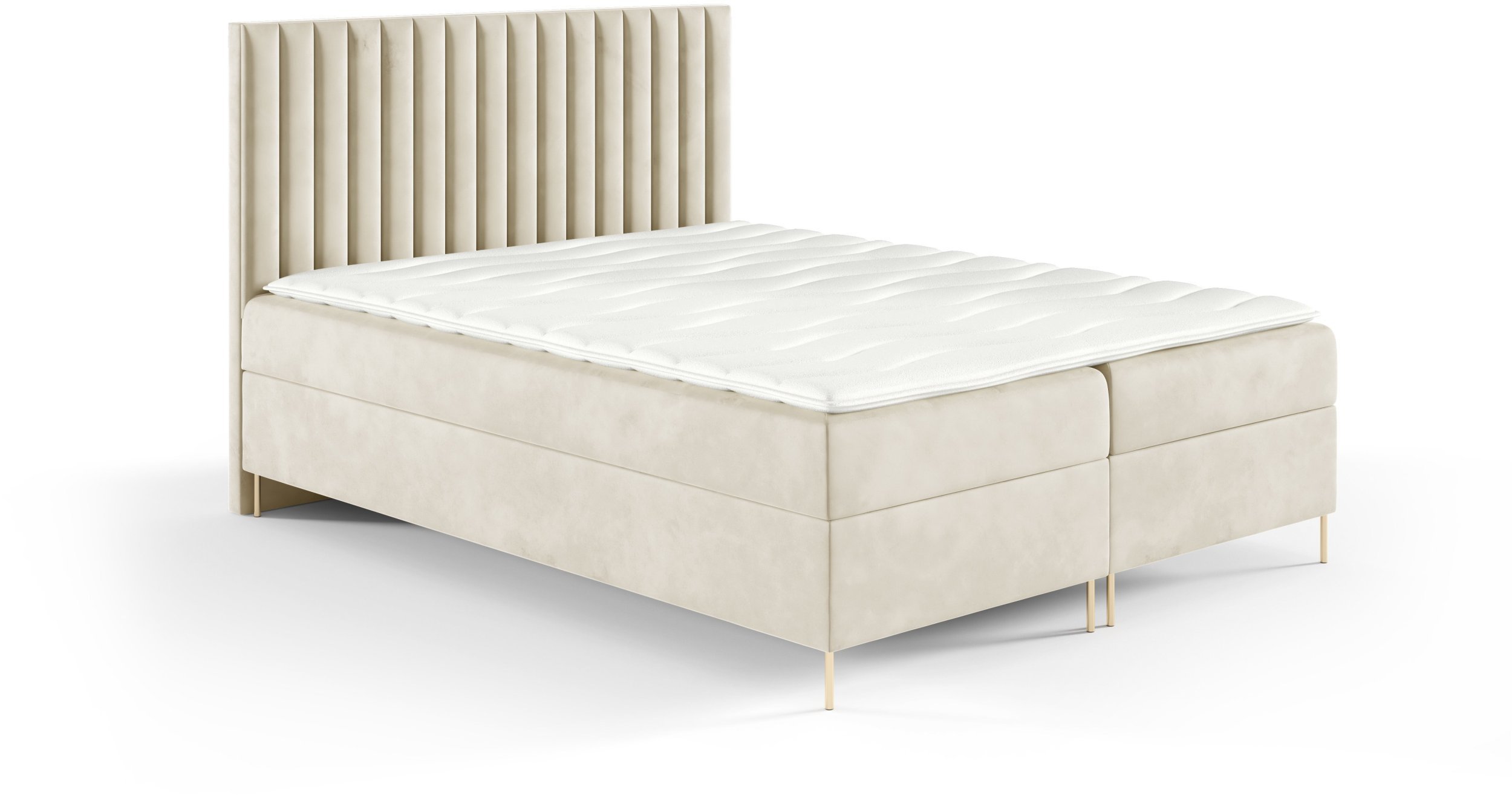 Łóżko kontynentalne Lilly Box 180x200 z nogami riviera 21