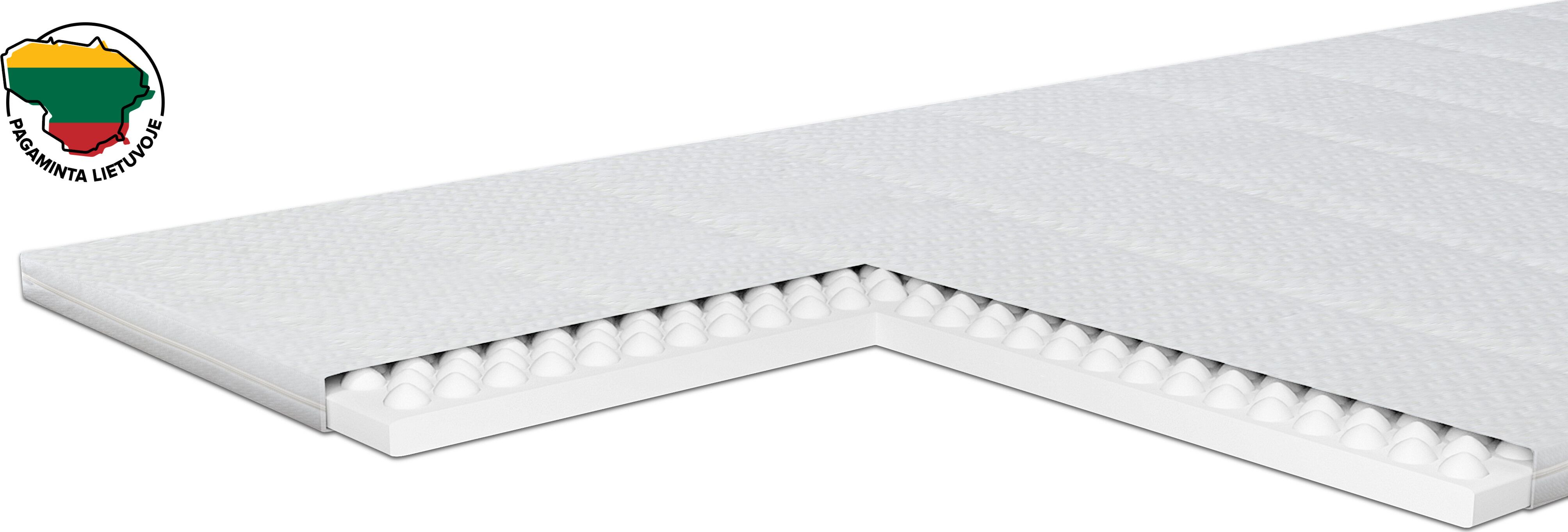 trivilita Antčiužinis Stella 4 profiliuotas poroloninis, 200x120x5 cm