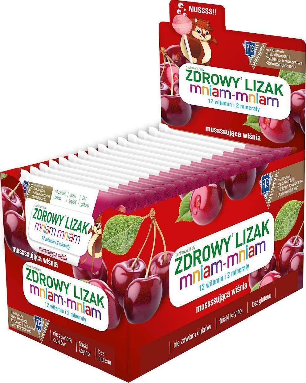 STARPHARMA Zdrowy lizak MUSUJĄCA WIŚNIA Mniam-Mniam b/c display 40 szt STARPHARMA