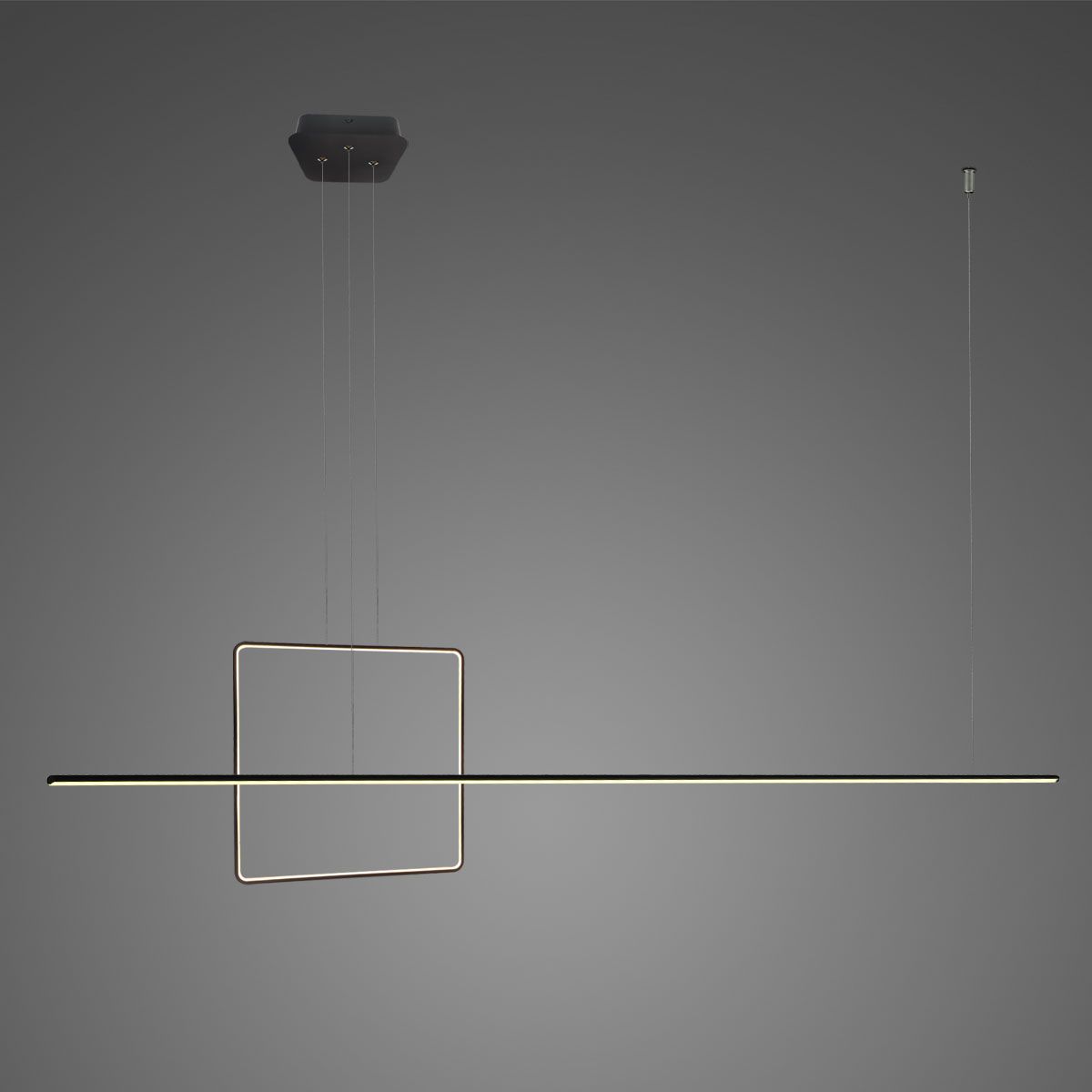 Lampa wisząca ALTAVOLA DESIGN Nowoczesna lampa wisząca LED czarna Altavola Linea No.2 LA087/PQ_40_3k_black_dimm