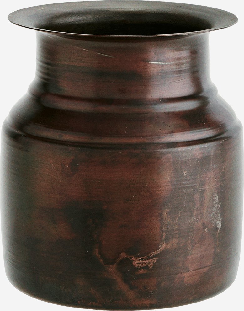 Madam Stoltz Wazon metalowy antyczny brąz Madam Stoltz