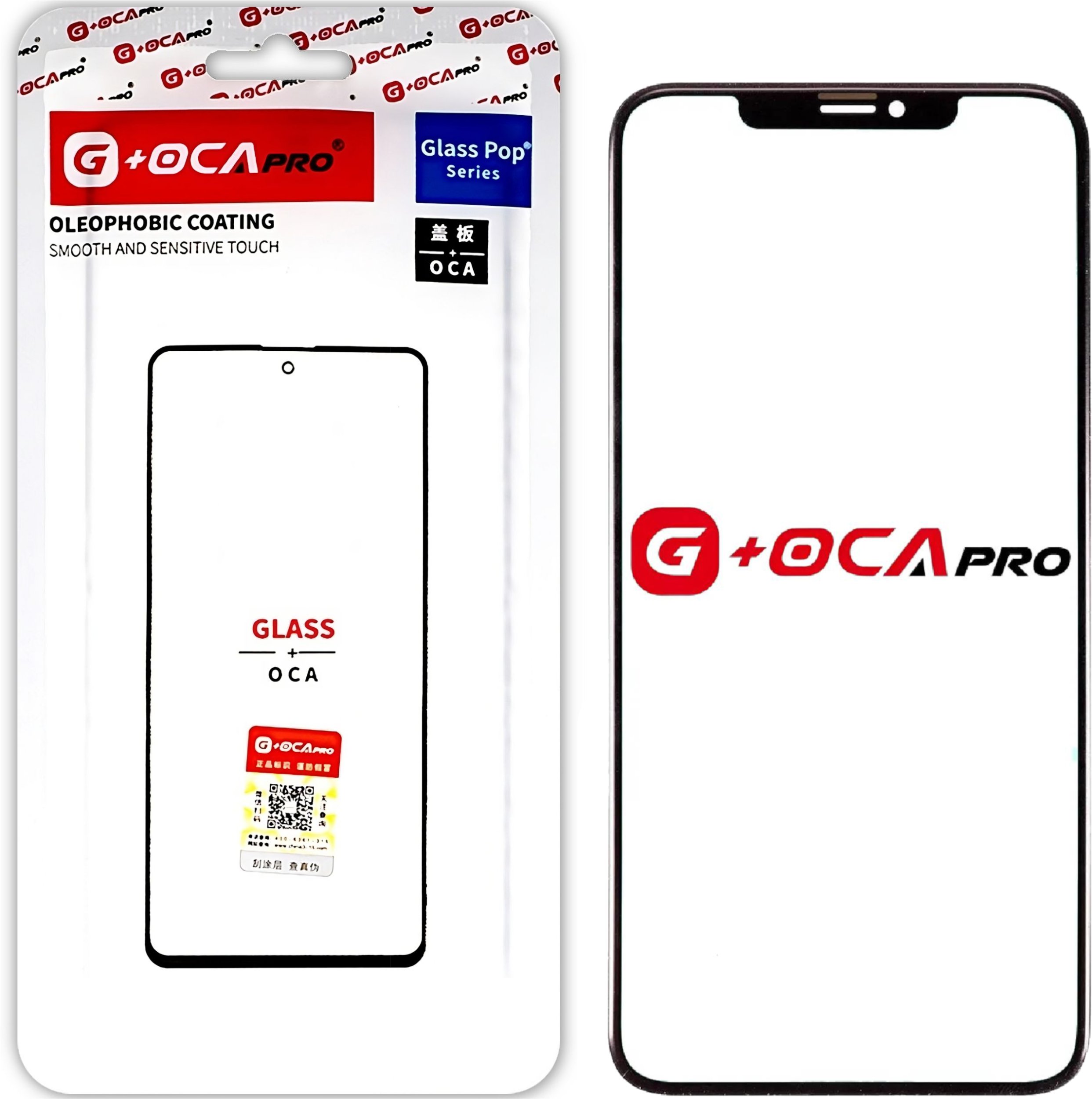G+ OCA Pro Szybka z klejem OCA do iPhone XR refabrykacja ekranu z ramką