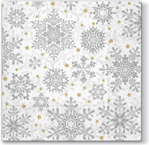 Art-Pol Pl Serwetki Glowing Stars Silver