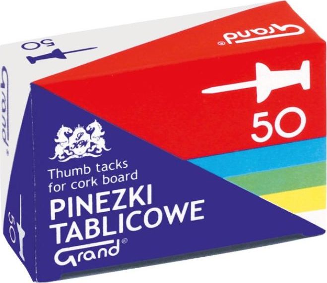 Grand Pinezki tablicowe 50szt GRAND