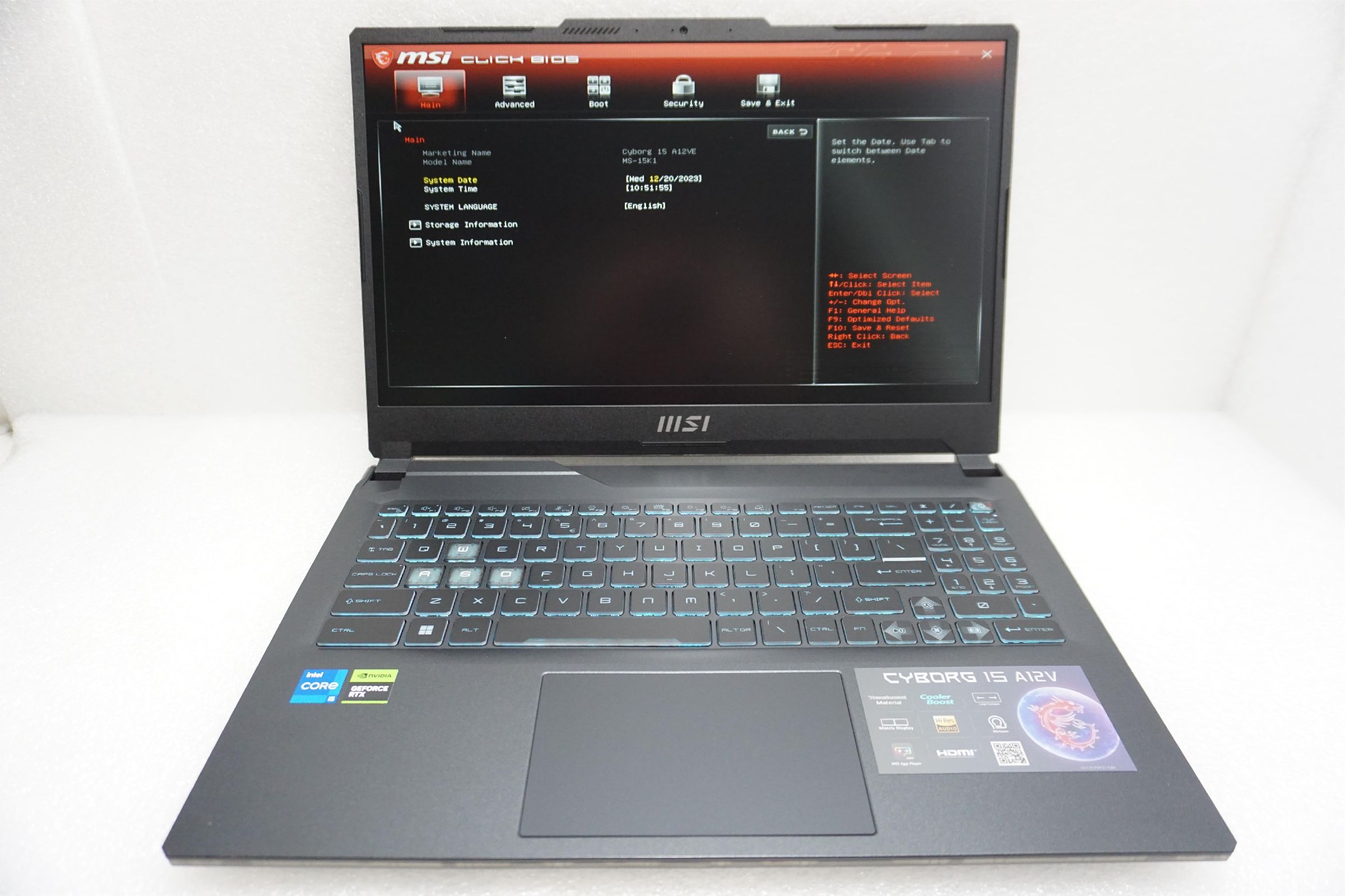 Laptop MSI Cyborg 15 A12VE-017XPL i5-12450H / 16 GB / 512 GB / RTX 4050 / 144 Hz [outlet]