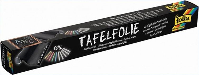 Tablica samoprzylepna w rolce, 200x45cm, czarna