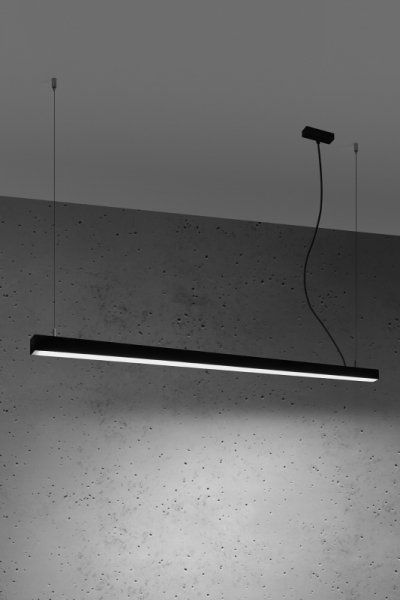 Lampa wisząca Sollux Lampa wisząca PINNE 150 czarna 4000K