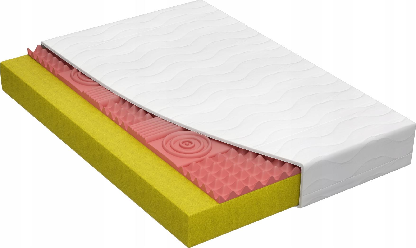 YRKE Materac piankowy ATENY masujący H2 YRKE 120x160 cm