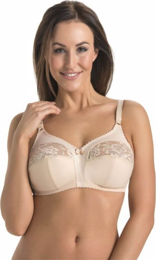 Teyli Biustonosz bez fiszbin Andorra beżowy Beżowy 70L