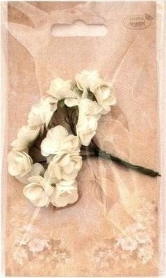 Teka Różyczki papierowe odcienie bieli MIX 12szt