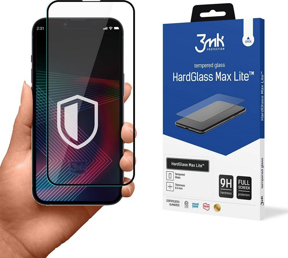 3MK Szkło hartowane iPhone 14 / 13 Pro / 13 9H z serii 3mk HardGlass Lite