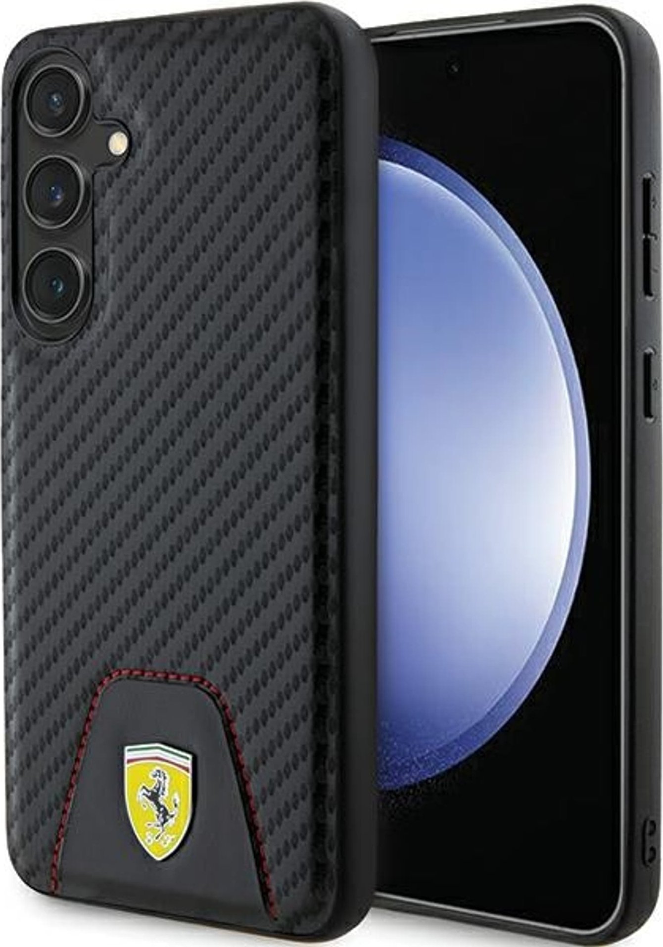 Ferrari FEHCS24MN3PUK S24+ S926 czarny/black hardcase Carbon Stitched Bottom