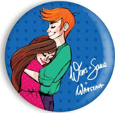 LOVE POLAND DESIGN MAGNES OKRĄGŁY WARS I SAWA GRANAT Uniwersalny