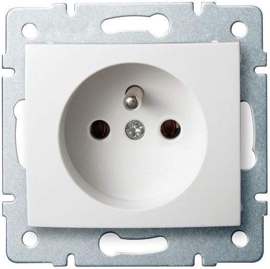 Kanlux Gniazdo domo 1-krotne francuskie z uziemieniem białe (24735)