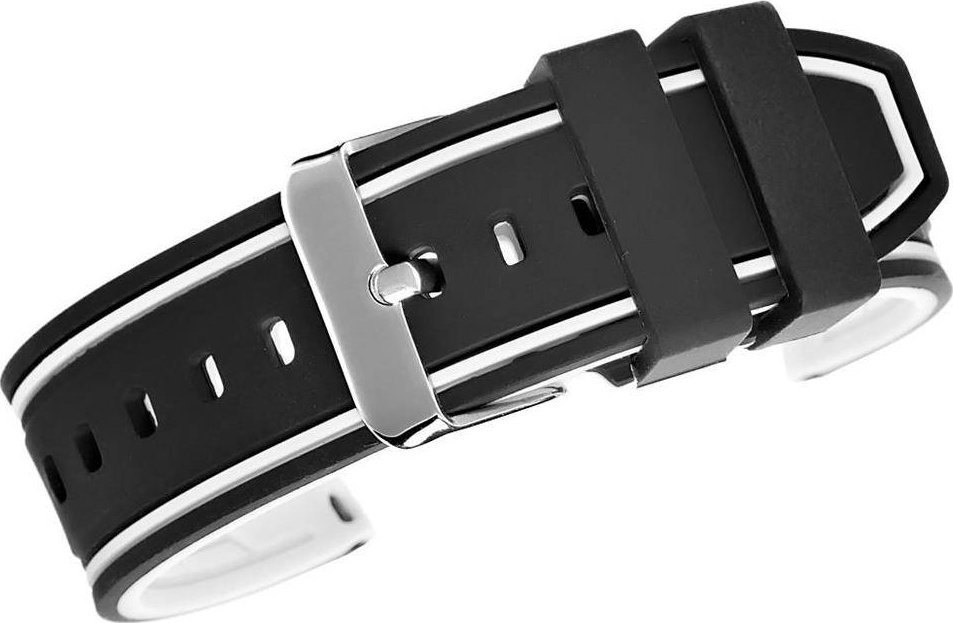 Upominkarnia Pasek silikonowy CZARNO-BIAŁY U14-24-1