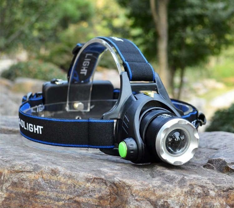 Latarka czołowa Latarka czołowa akumulatorowa LED L2/T6 3 tryby zoomable wodoodporna Latarka czołowa akumulatorowa LED L2/T6 3 tryby zoomable wodoodpo