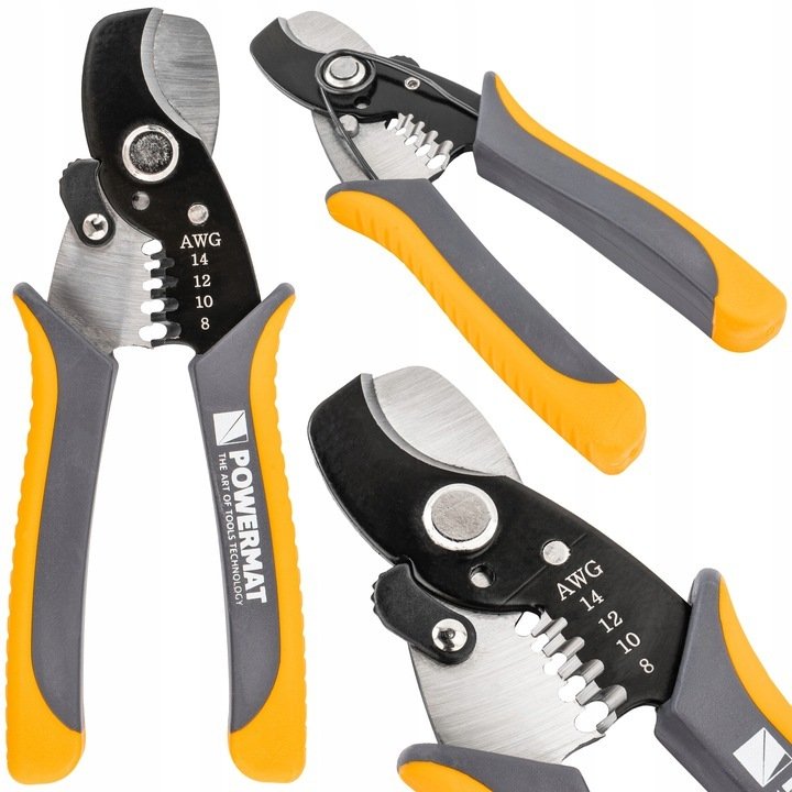 SZCZYPCE DO CIĘCIA I ŚCIĄGANIA IZOLACJI Z PRZEWODÓW 170 MM 8-14 AWG 8,4MM