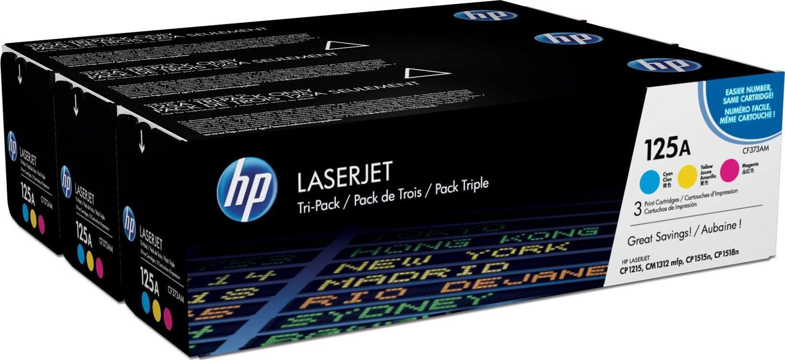 Toner HP 125A Zestaw CMY Oryginał (CF373AM)
