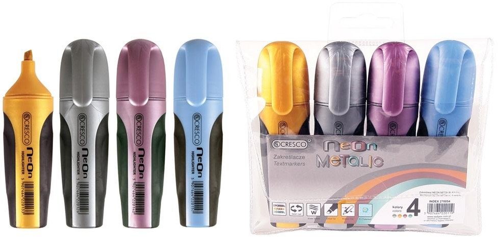 Zakreślacz Neon Metalic 4 kolory