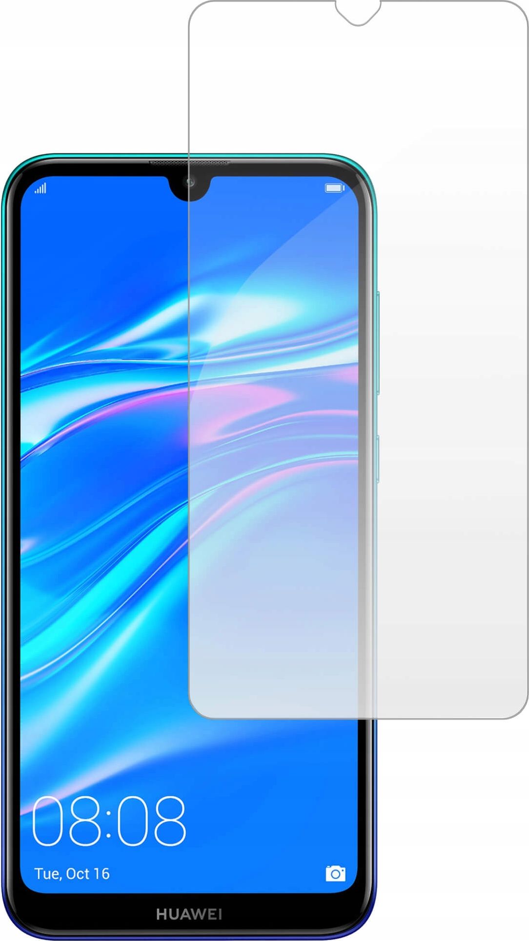 etumi Szkło Hartowane 9H Do Huawei Y7 2019 Osłona Szybka Szkiełko Ochronne Na Ekran Twarde Płaskie Przód / Ochrona Matrycy Telefonu Glas0237