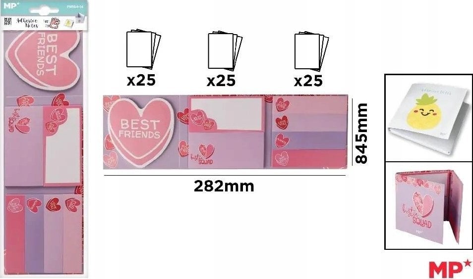 Teka Karteczki samoprzylepne indeksuj±ce 7x25szt