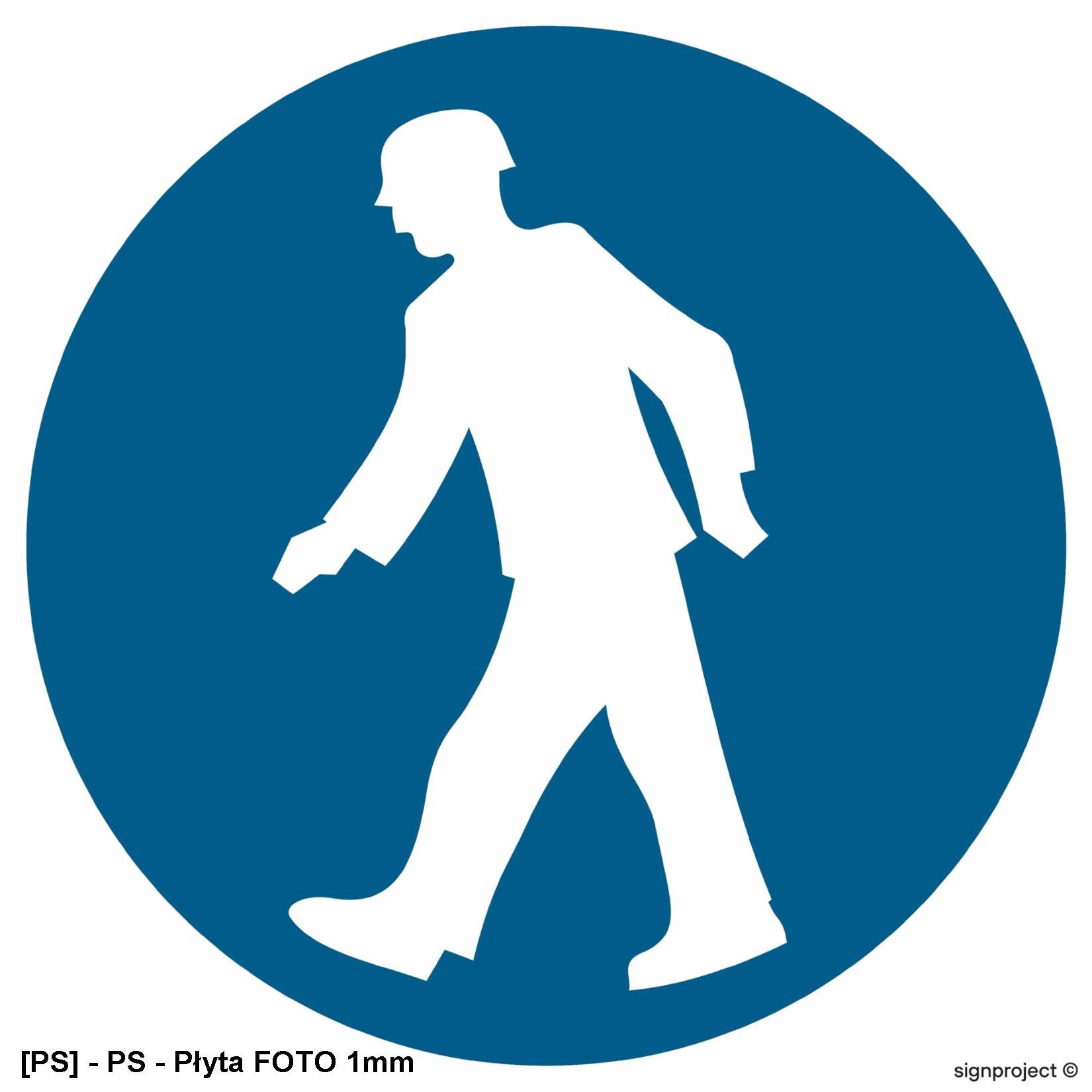 GK020 - Nakaz przechodzenia w oznakowanym miejscu 150x150