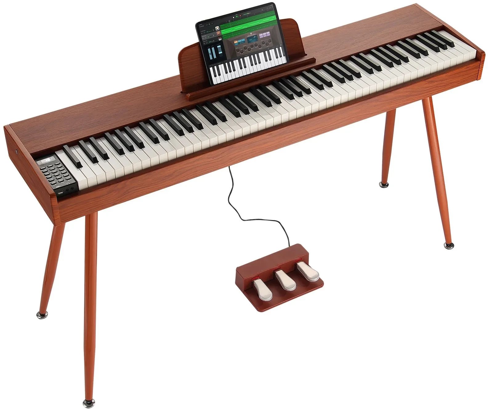 Pianino cyfrowe keyboard 88 klawiszy klawiatura ważona z podstawą + pedały