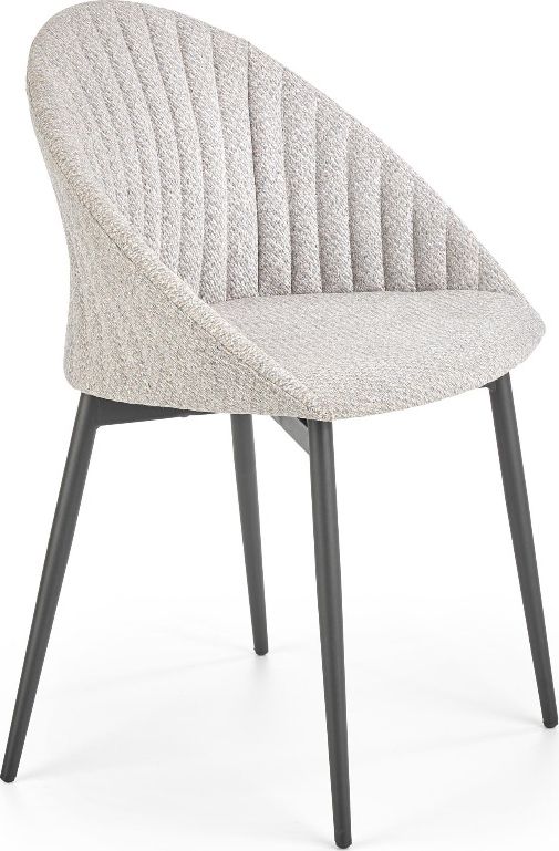 Halmar Krzesło K357 szare kubełkowe na czarnych nogach HALMAR