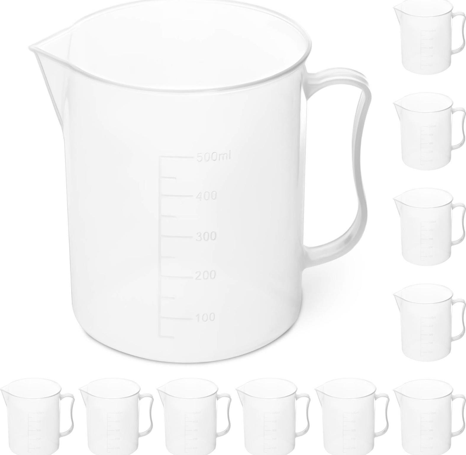 Steinberg Zlewka laboratoryjna plastikowa z podziałką 500 ml - 10 szt.